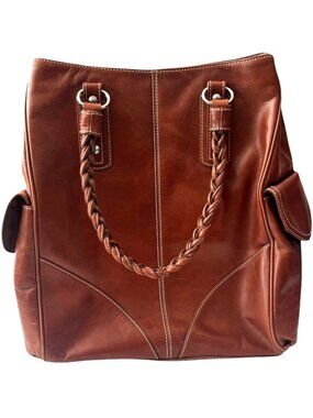 LEVENGER Brown Leather Purse / Tote - NEW